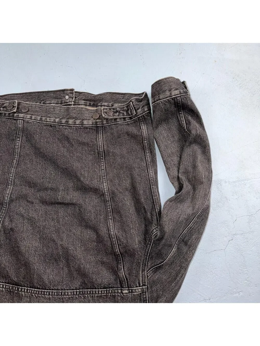 Levis Button Front Cotton Denim Trucker Jean Jacket Black Type 3 VTG Style Y2K